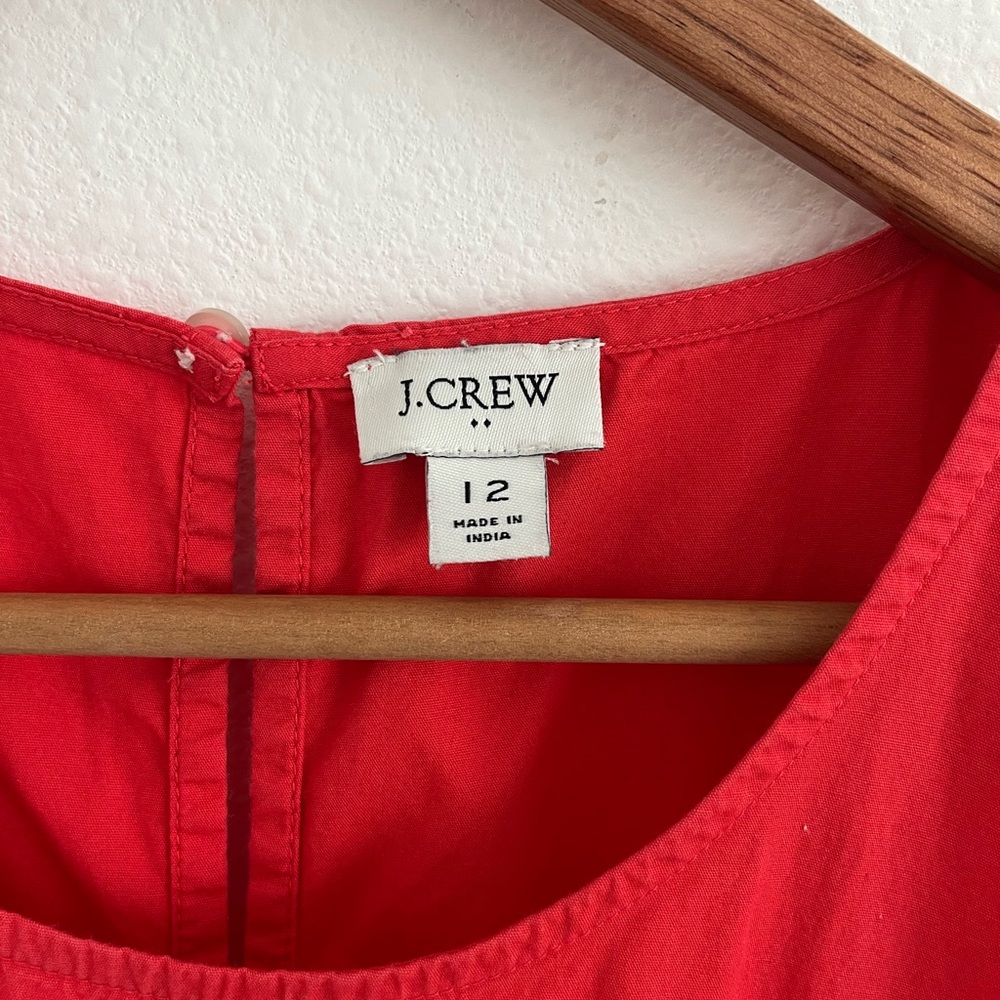 J.Crew Sleeveless Tiered Sleeveless Midi Dress Coral Pink size 12 Boho - Picture 4 of 11